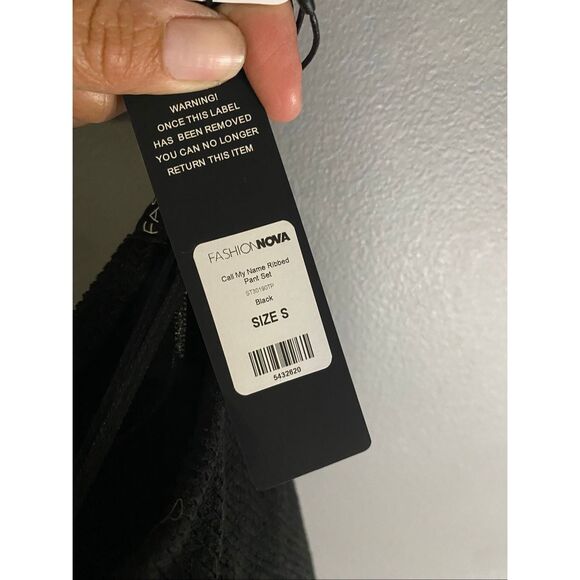 Fashion Nova Call My Name Ribbed Pant Set Size Small NWT - Picture 10 of 10
